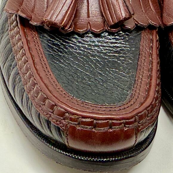 Johnston & Murphy Aragon II Kiltie Tassel Leather Loafer Mens 8W Brown L.4.5 - Picture 10 of 16